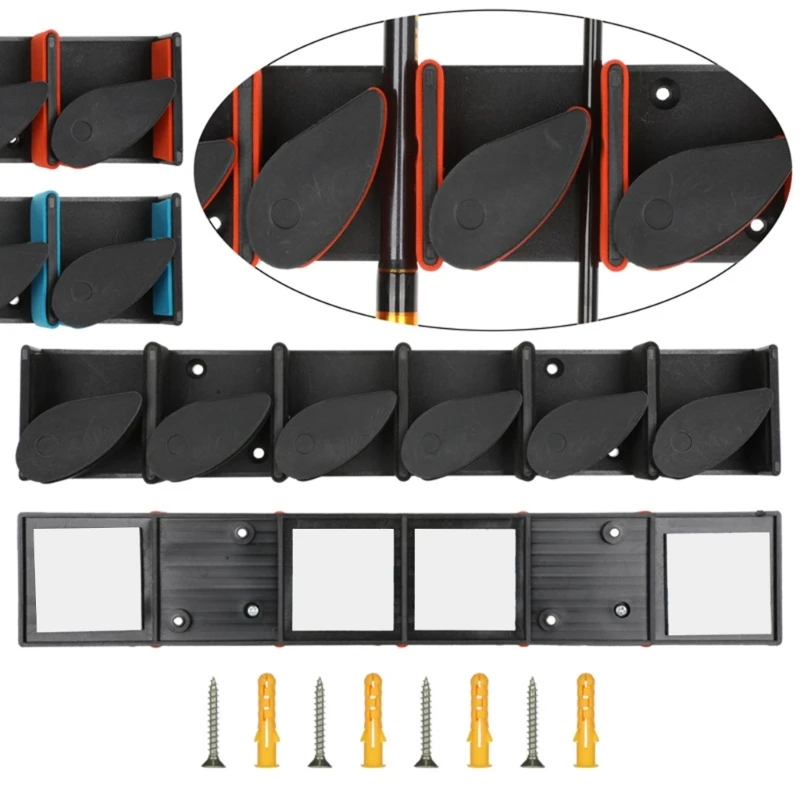 Wall Mounted with Foam, Horizontal 6 Rods Storage Fishing Rod Stand Organizers