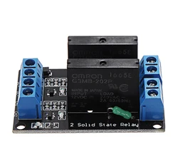 MODULO RELE ESTADO SOLIDO SSR 5V 2 CANALES G3MB-202P NIVEL BAJO ARDUINO RPI