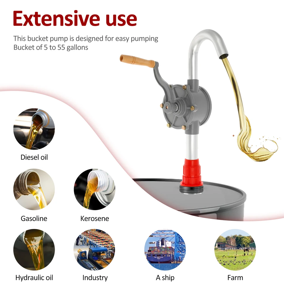 VEVOR VEVOR Pompa A Barile Rotante Per Fusti Pompa A Manovella Per - Foto 4