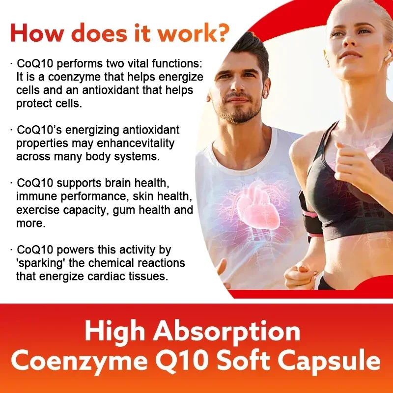 CoQ10 400 mg, Ubiquinone Supplement-Advanced 3x Absorption, 120 Veggie CapsulesCoenzyme Q10 + Dandelion Heart Supplement
