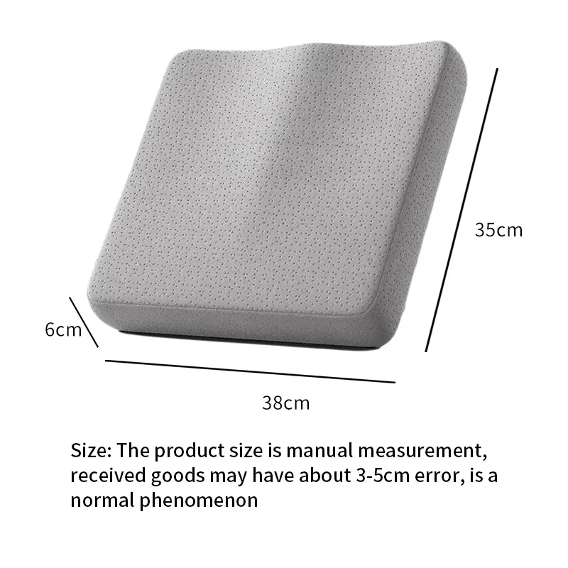 1pc Ergonomic Memory Foam Office Cushion Anti Hemorrhoid Cushion Chair Cushion Tailbone Pillow Car Office Seat Cushion