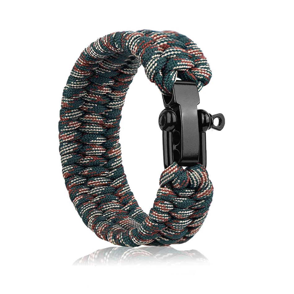 4er-Set Survival Armband, 5 in 1 Outdoor Survival Kit für Herren Damen