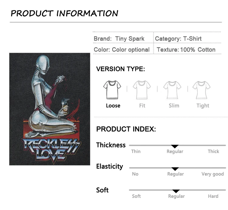 Reckless Love Robot Graphic T-Shirt Se3682c79d71a411fbf1f7c7ff88019a5p