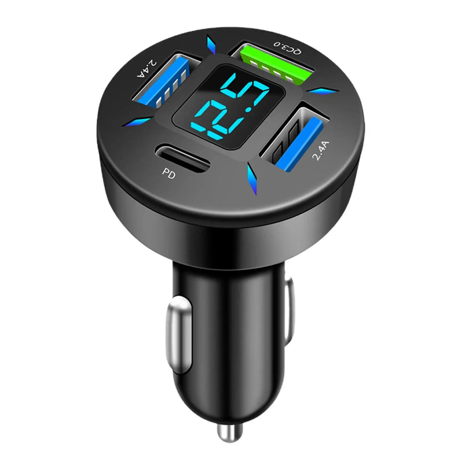 

Автомобильное зарядное устройство для телефона с 4 USB-портами, 66 Вт