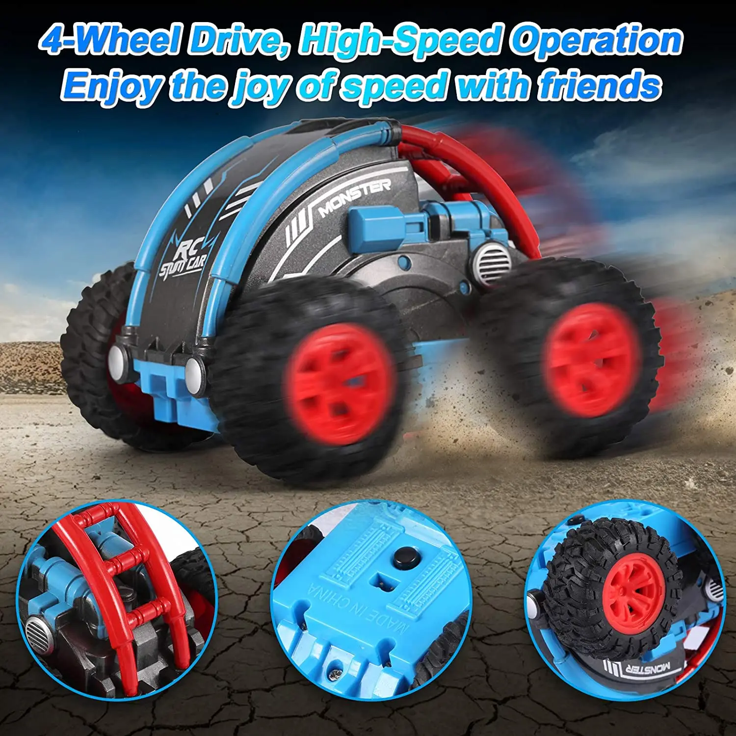 RC Car High Speed 2.4G Wireless Stunt Drift Buggy Racing Vehicle Remote Control Mini 360 Degree Flip Children's Toys for Boys 2