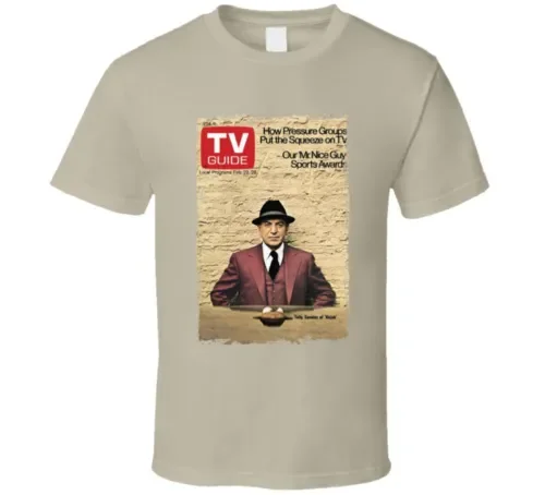 Telly Savalas Kojak Tv Magazine Cover T Shirt Maniche Lunghe O Corte