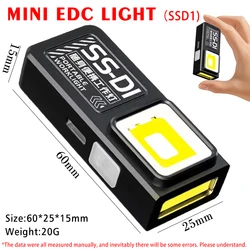 Compact Waterproof Rechargeable LED Torch with Magnetic Grip (Mini Black)