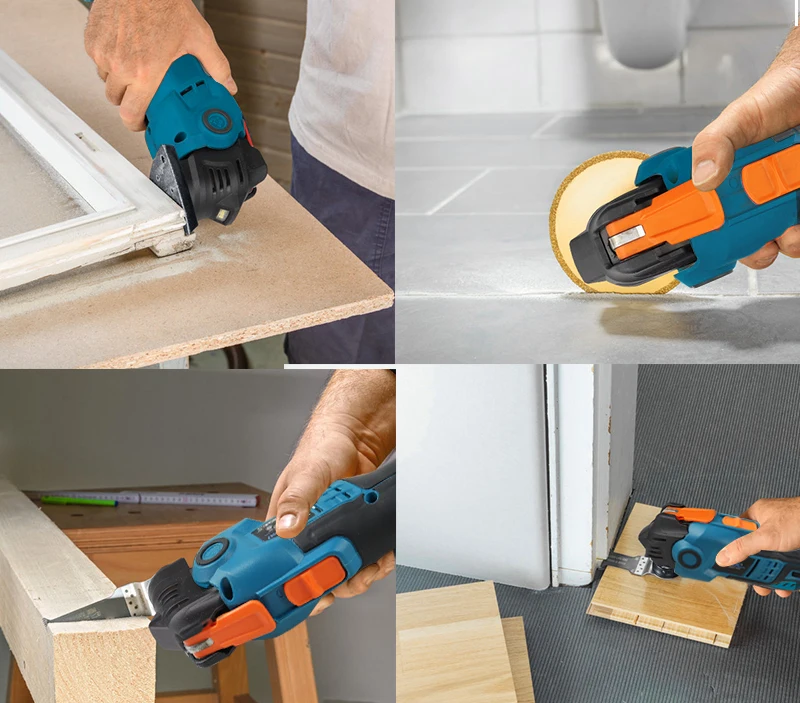 Cordless Oscillating Multi-Tool For Makita 18V Battery - Brushless, 6-Speed, 23-Piece Kit (Tool Only)