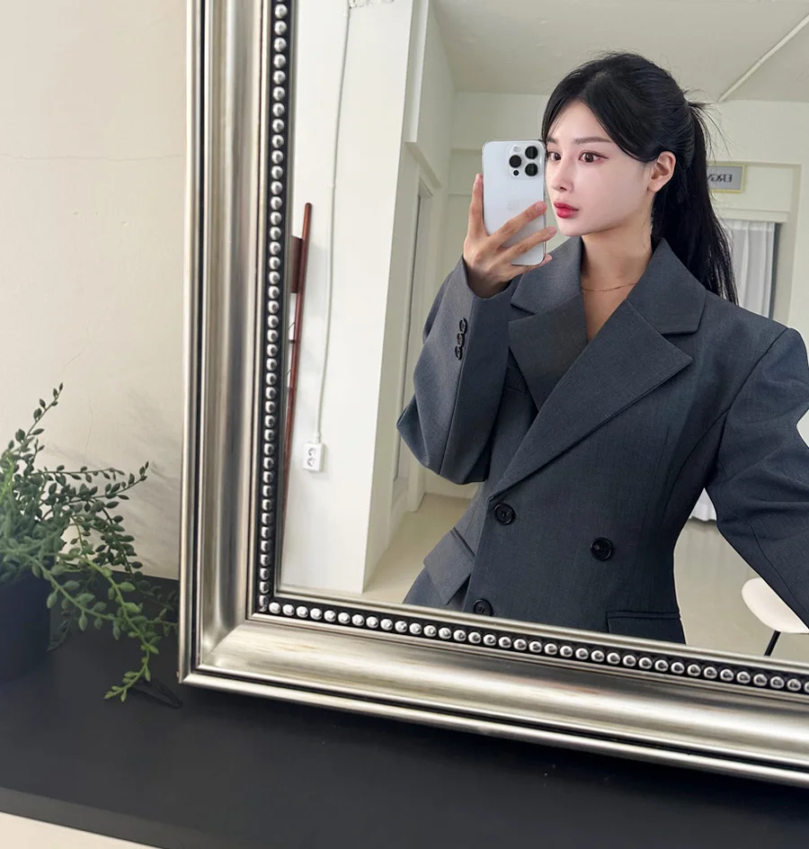 Autumn New Elegant Blazer Coats for Women Long Sleeve Office Lady Korean Fashion Casual Loose Street Trends Solid Blazers Jacket