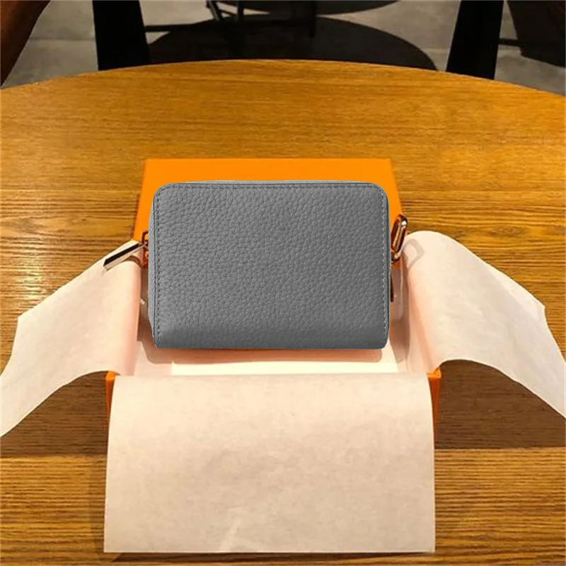 New Designer Luxury Classic Men's Wallet PU Leather Short Wallet Stylish Zipper Women's Coin Purse