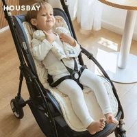 Stroller Cushion & Seat Belt Cover 2Pcs/Set Universal Baby Pram Seat Pad Soft Kids Pushchair Car Mat Stroller Accessories