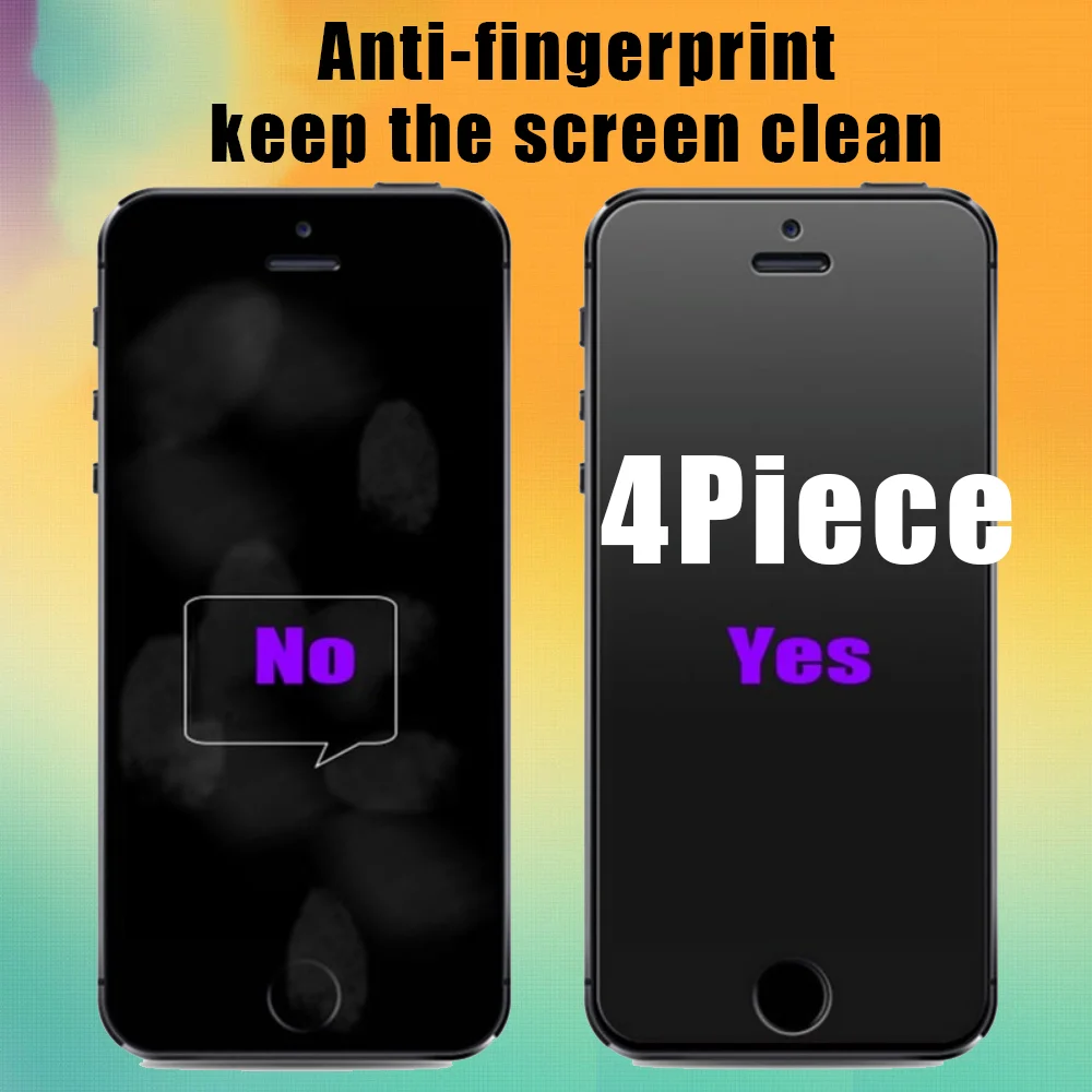 

4Pcs iPhone 14 13 12 XR XS 11 Pro Max mini Glass Anti-fingerprint Matte Protective Glas For Iphone 7 8 Plus Protector Film