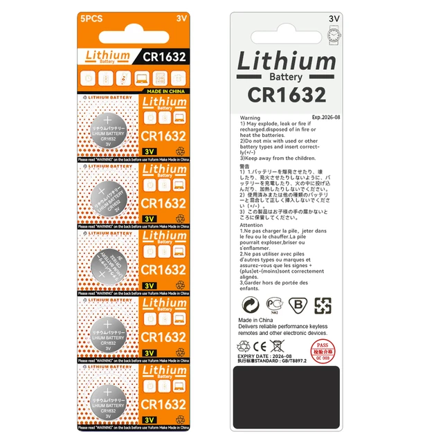 3V CR1632 Lithium Button Battery 3V CR 1632 DL1632 BR1632 LM1632