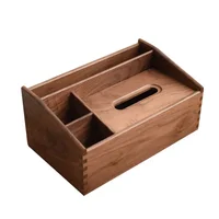 Cross Walnut Wood Tissue Boxes Household Paper Towel Case Living Room Coffee Table Removable Tissue Box Holder Home Decoration 1