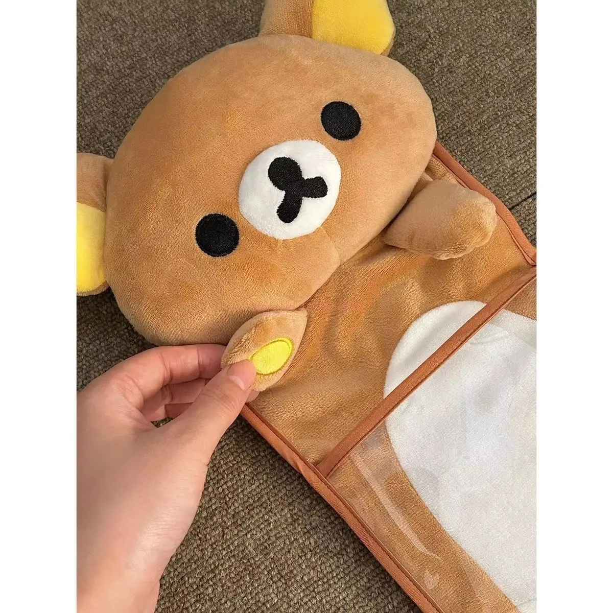 Rilakkuma Wall Hanging Bag Cartoon Relaxbear Brother Door Hanging Large Capacity Kawaii Student Dormitory Sundries Storage wall hanging storage bag