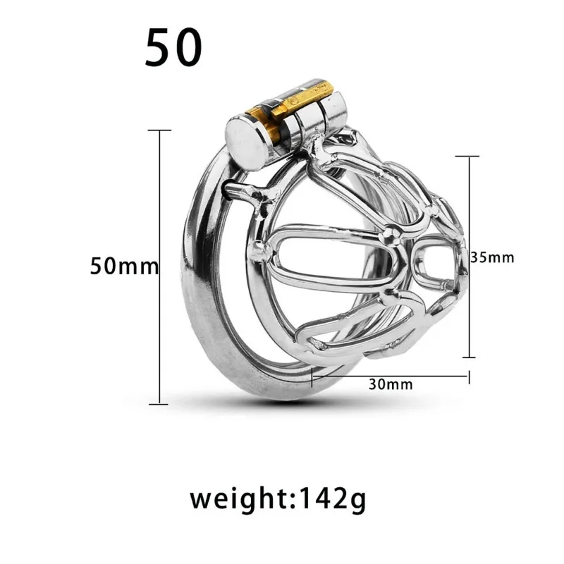 STAINLESS STEEL Male Chastity Device Penis Cage BDSM Super Small Short Cock Cage with Stealth lock Ring Sex Toy for Man Adults