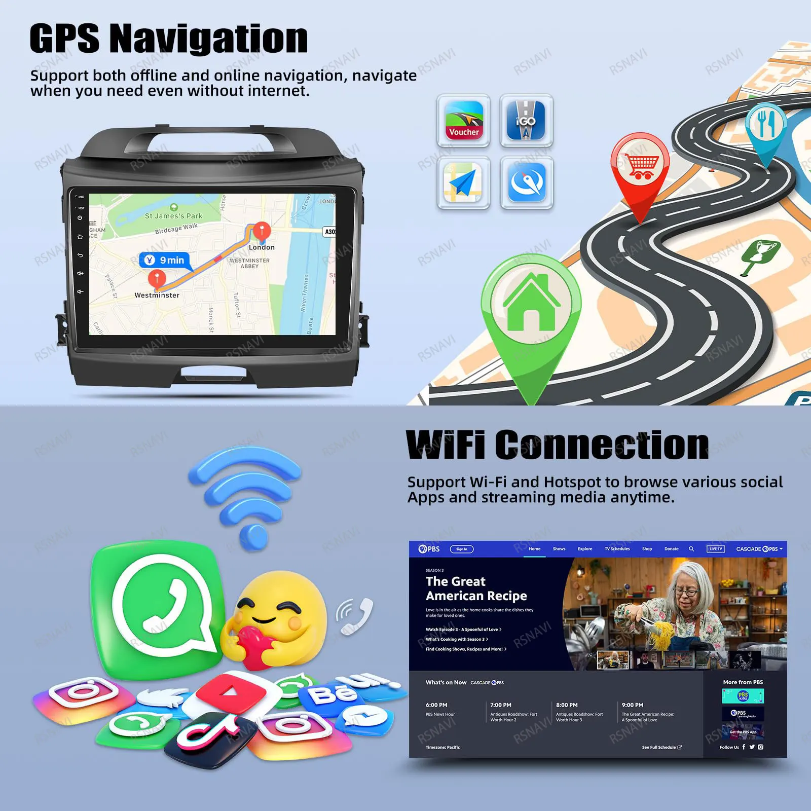 Radio para Auto Android 16 para KIA Sportage 2010 2011 2012 2013 2014 2015 2016 5G WIFI Qualcomm Navegación DSP Estéreo Multimedia GPS 4
