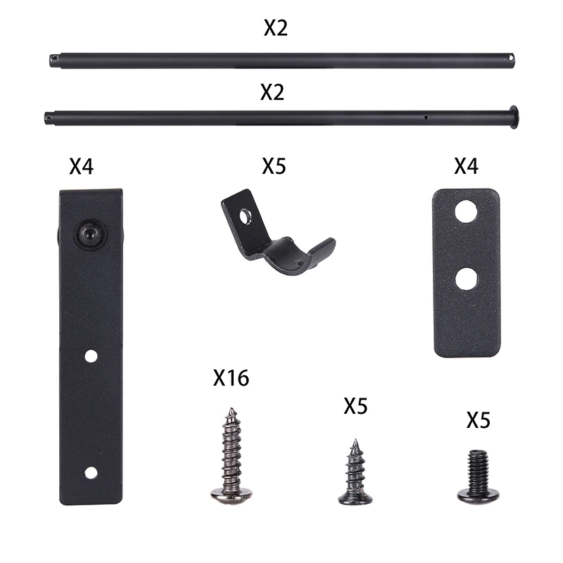 Trilhos De Rolo Preto, Armário Armário, Kit