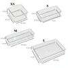 Clear Plastic Storage Box Vanity Drawer Makeup Jewelries Organizer Stackable Kitchen Bathroom Desktop Accessories Storage Tray 3