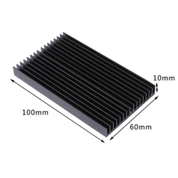Aluminum Alloy Heatsink with Thermal Adhesive - Enhanced Cooling Solution (100x60x10mm) (Black)