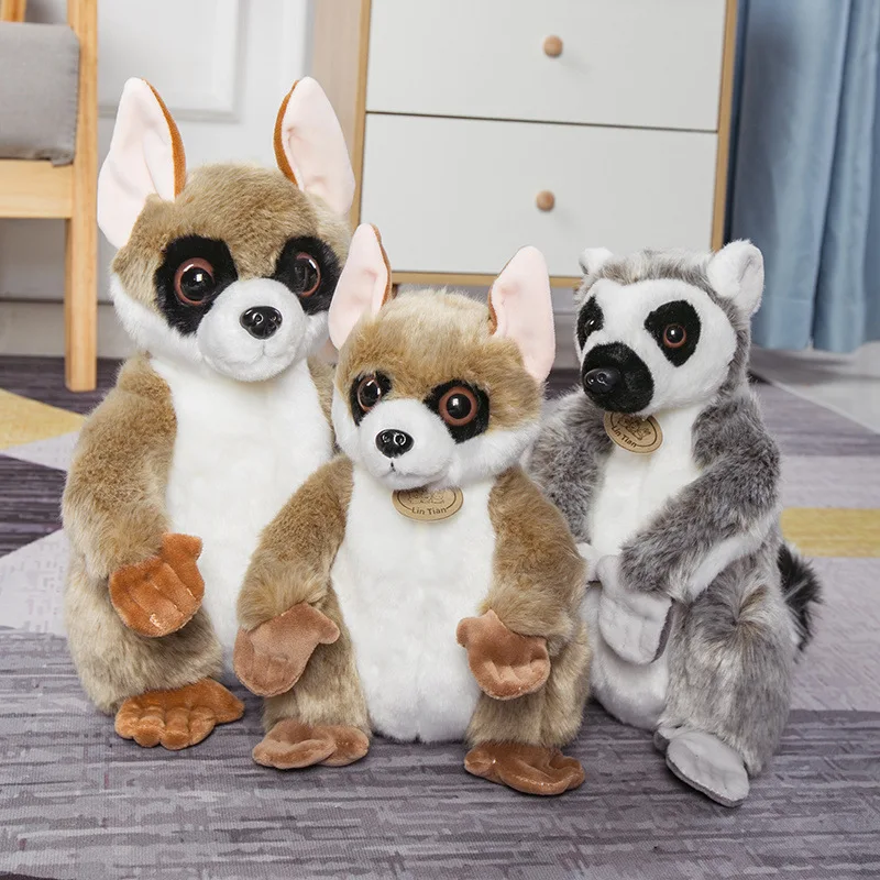 Short/Long Arm Lemur Plush Toy New Simulation Short Arm Lemur Doll Plush Toy Forest Animal Decorations Birthday Gift