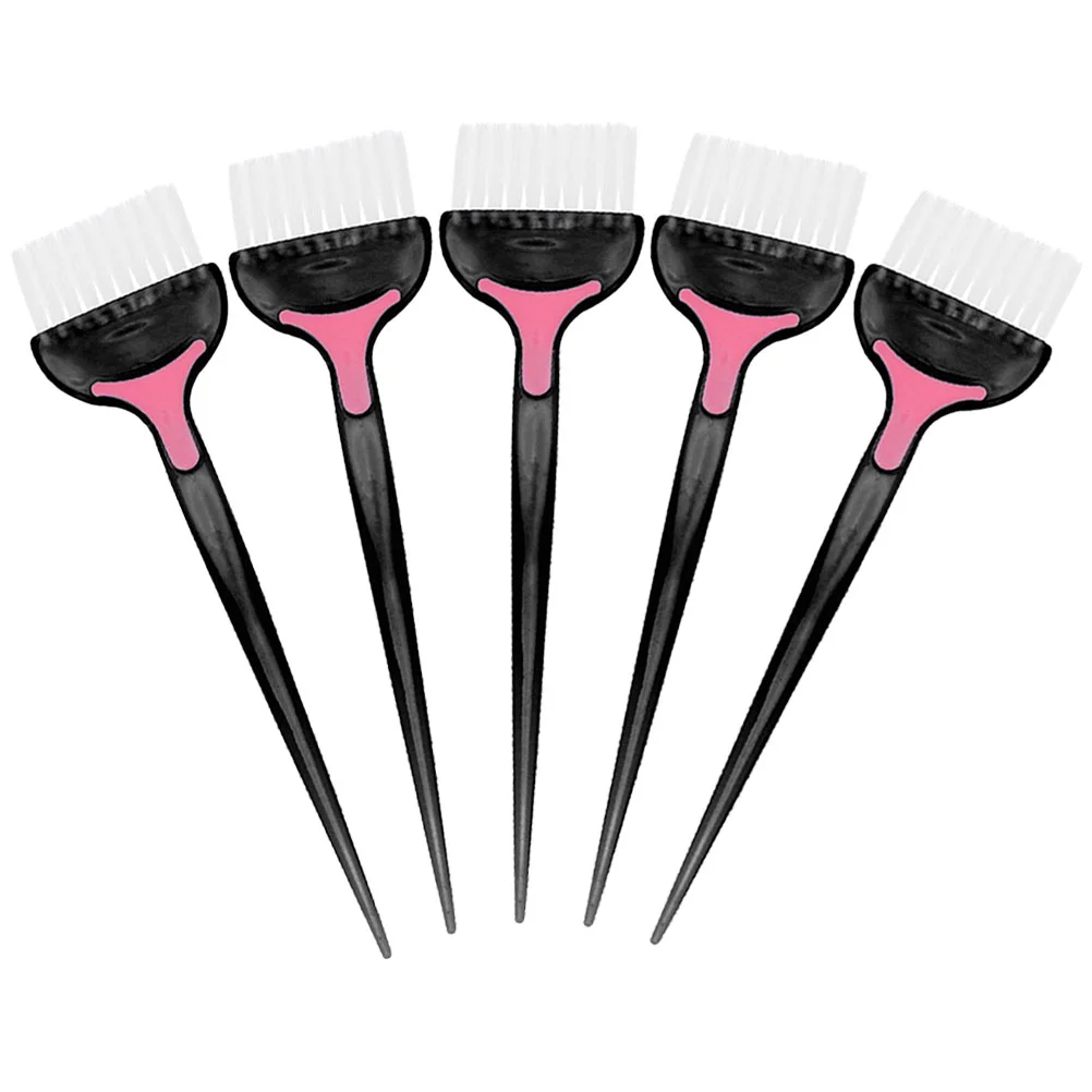

5 Pcs Hair Color Brush Dye Applicator Single Sided Soft Fur Dyeing Accessories Abs Comb