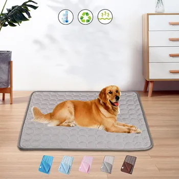 DualPet Dog Cat Summer Cooling Pad Mat Washable Puppy Big Dog Ice Gel Bed Mattress Cool Mascotas Cushion Blanket