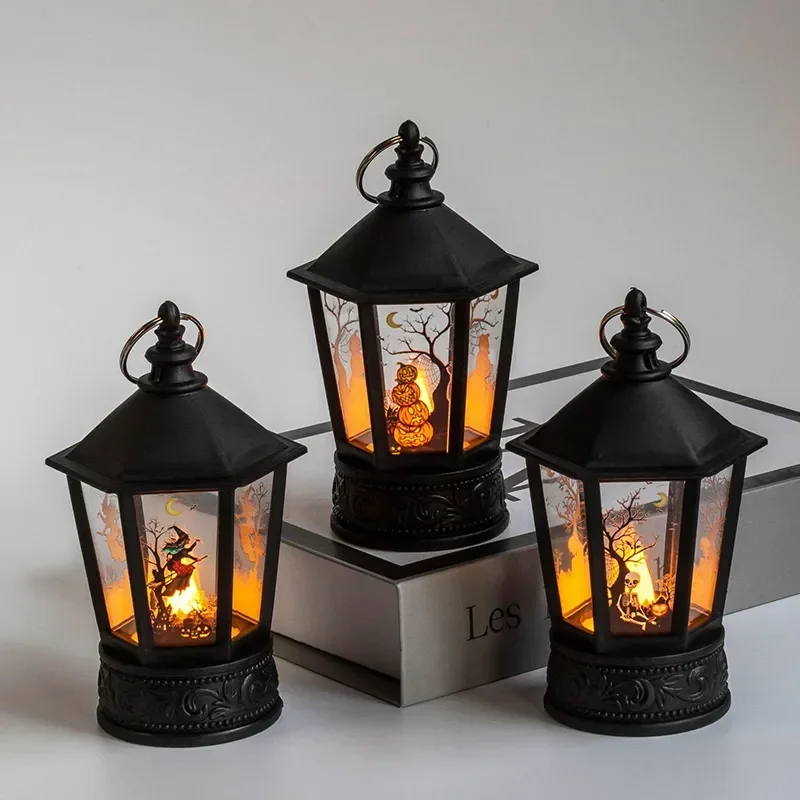 

Party Decorations Halloween Lights Retro Pumpkin Witch Human Skull Night Lights Scary Ghost Lights