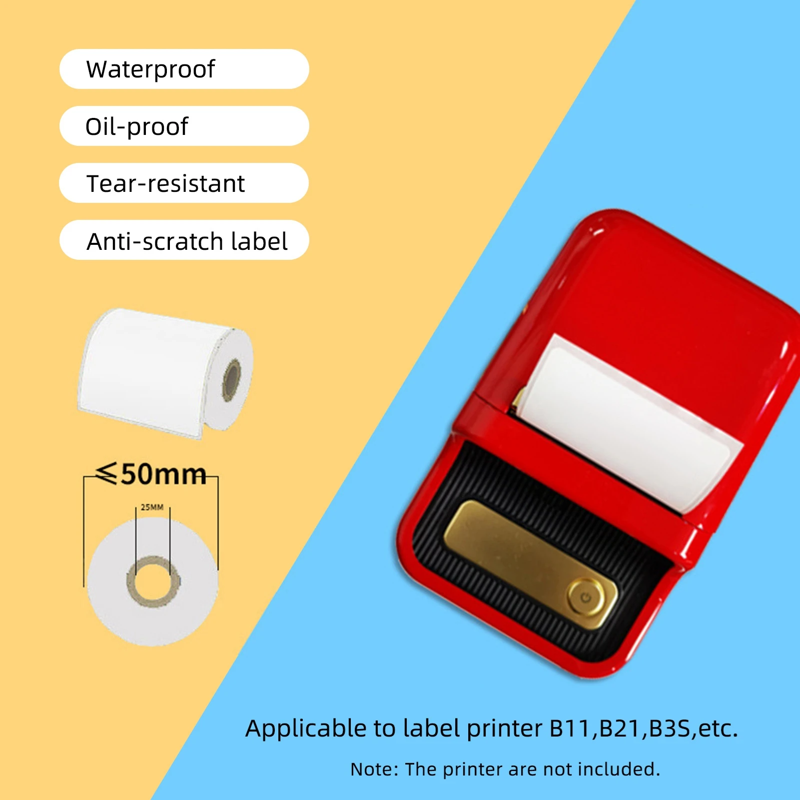 50*30mm 230 sheets Waterproof Thermal Labels Self-adhesive Label Stickers 2.0x1.2 Inch Shipping Labels for Printer B11/B21/B3S