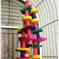 1pcs Parrot Chewing Toy Bird Parrot Blocks Knots Tearing Toy Bird Cage Bite Toy For African Grey Macaws Cockatoos 1