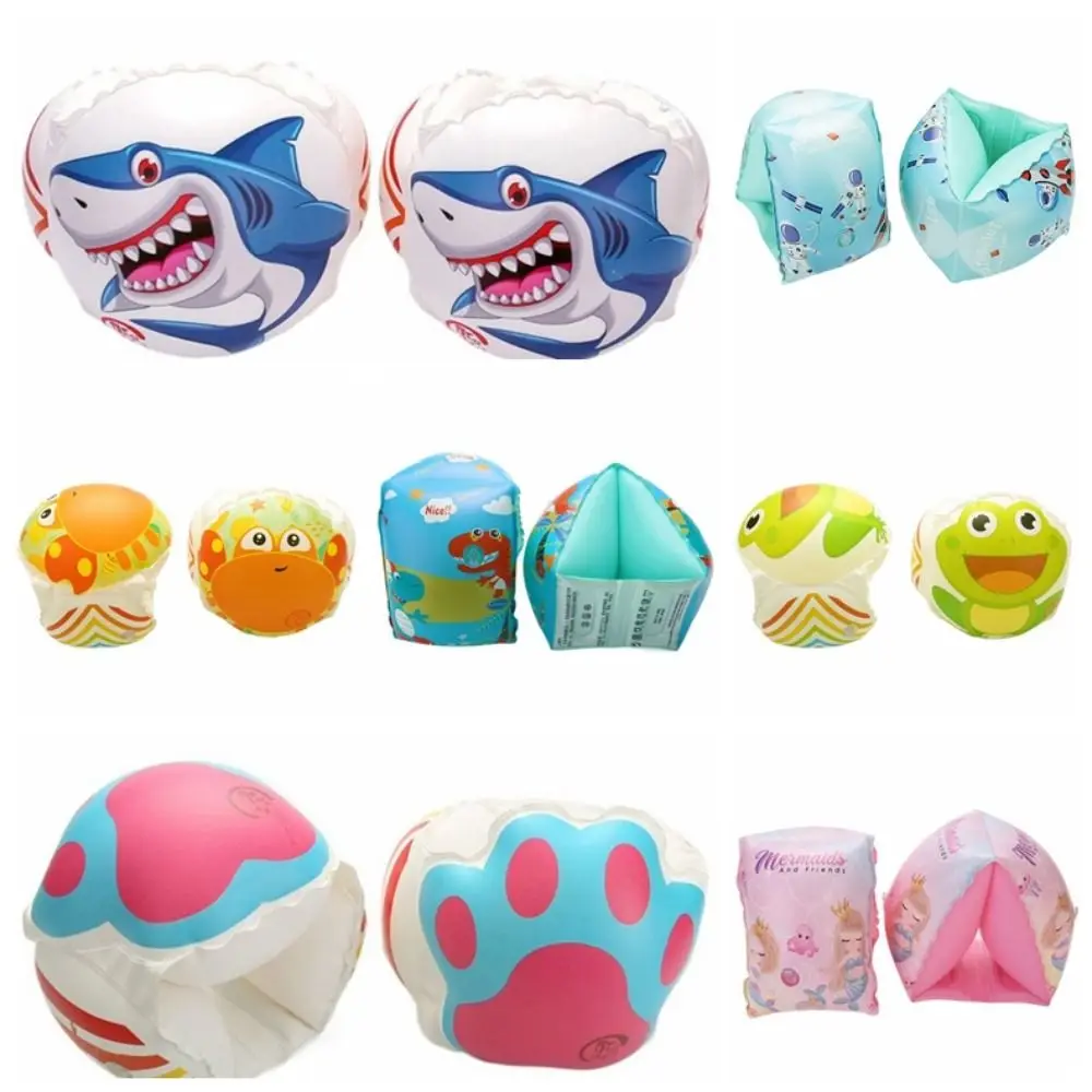 

1 Pair Cartoon Swimming Inflatable Arm Rings Inflatable Safety Floating Circle Sleeves Portable Cute Swim Pool Air Sleeves Kids