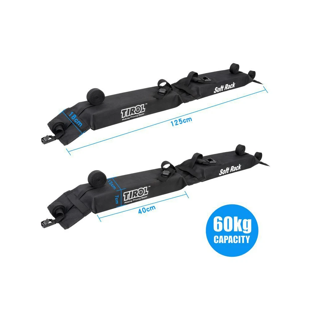 Car Roof Rack Oxford Soft Rack Universal Outdoor Camping Luggage 60kgs Foldable Car Exterior Parts