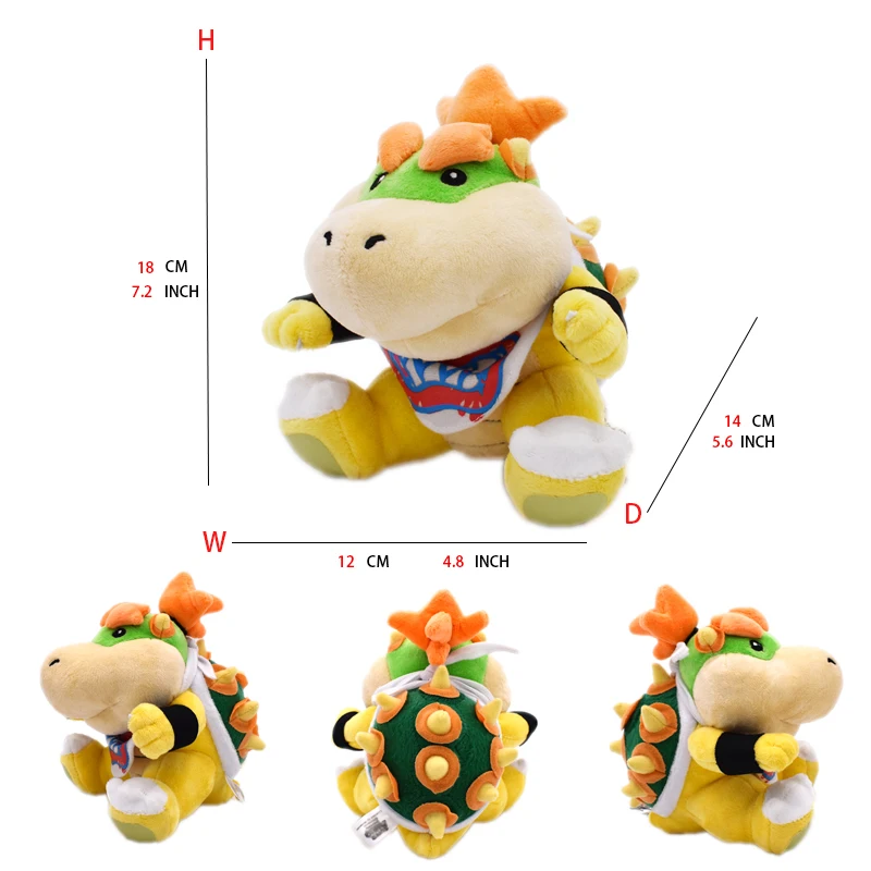 thumbnail image 1 of super Mario Bros Plush Toys Wonder Bowser Jr Meowser Lemmy Iggy Bowser Anime Stuffed Cartoon Peluche Dolls Kids Gifts, 1 of 5