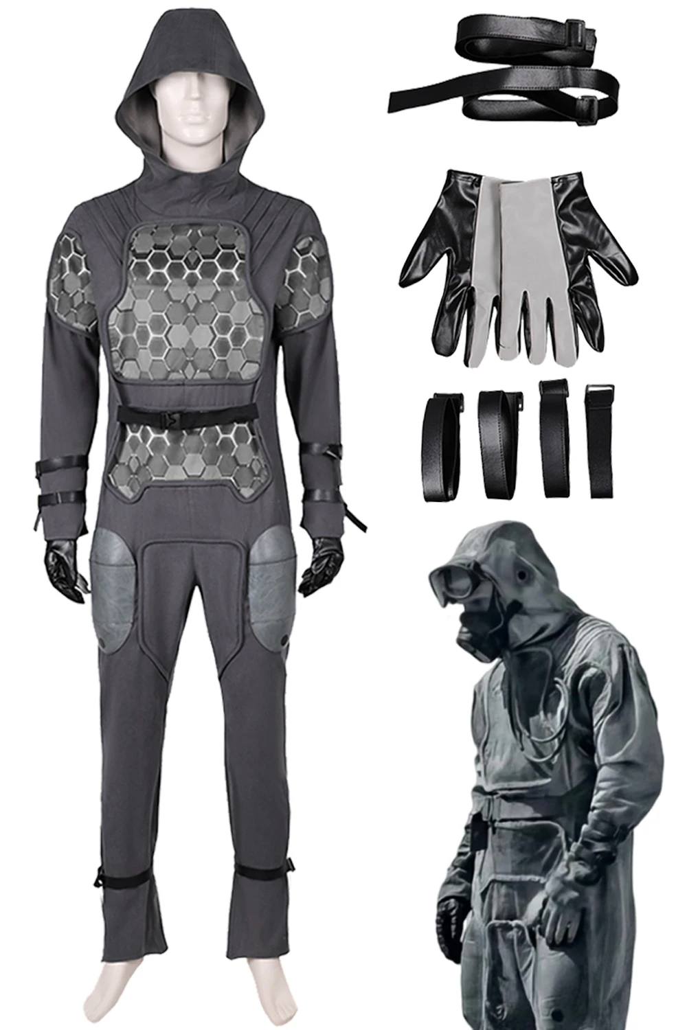 

Paul Atreides Boys Cosplay Fantasy Costume 2024 Movie Dune 2 Disguise Gloves Strap Jumpsuit Outfits Adult Men Halloween Suits