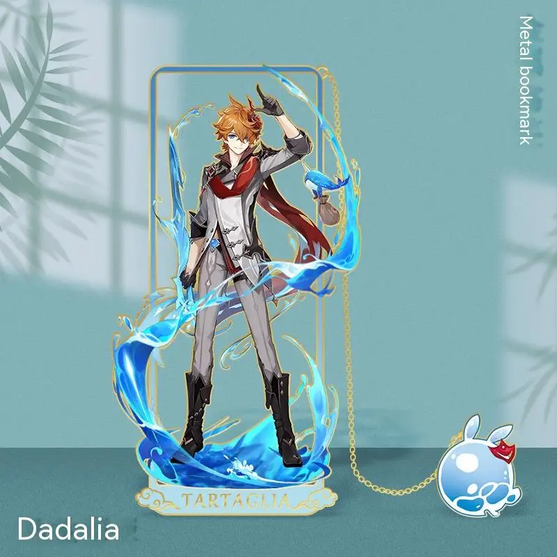 

Scattered Soldiers Around The Genshin Impact Metal Hollowed Out Bookmarks Characters Signboards Stationery Naxida Mandril Gifts