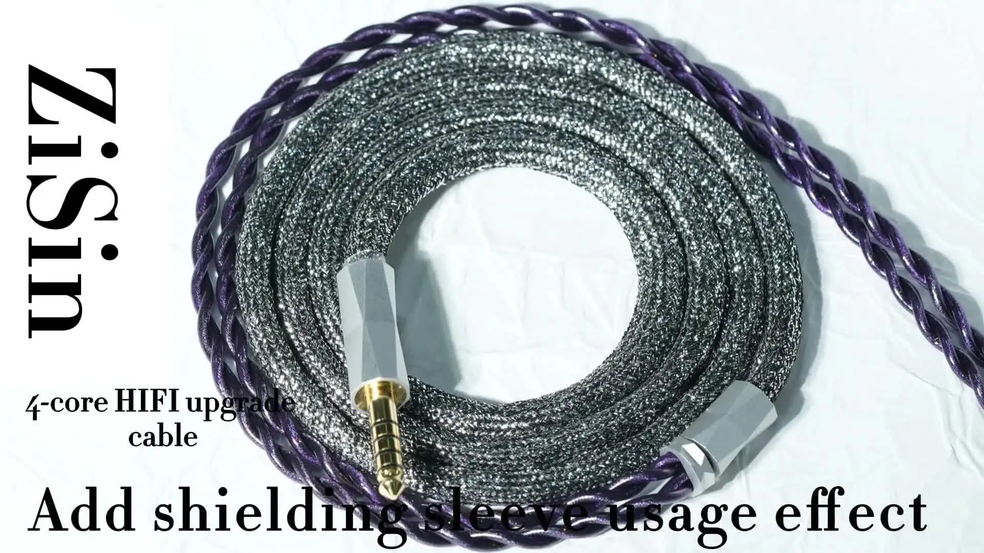 ZiSin331 IEM Cable Aluminium Foil Fibre Shielding Sleeve