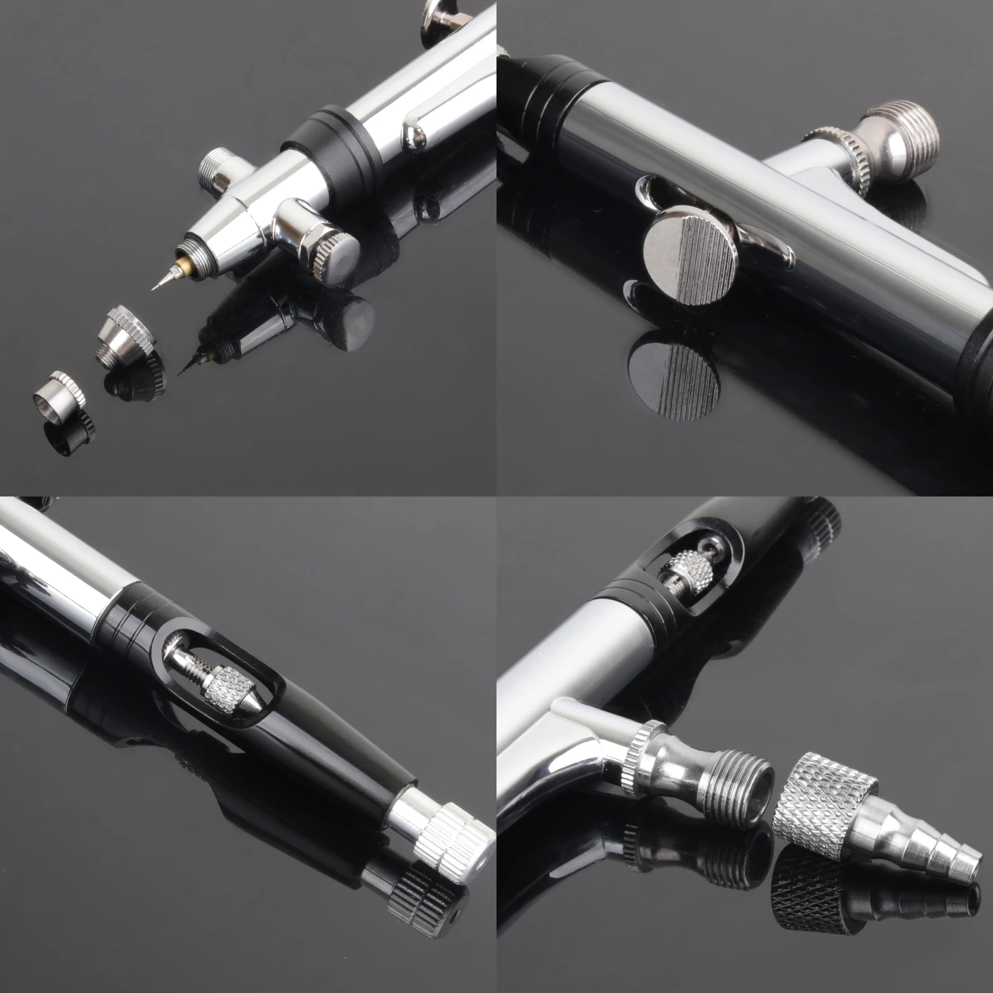 Dual Action Airbrush Pen with Rotatable Air Brush Head Gravity and Both  Side Available Match Most Types Siphon Feeding