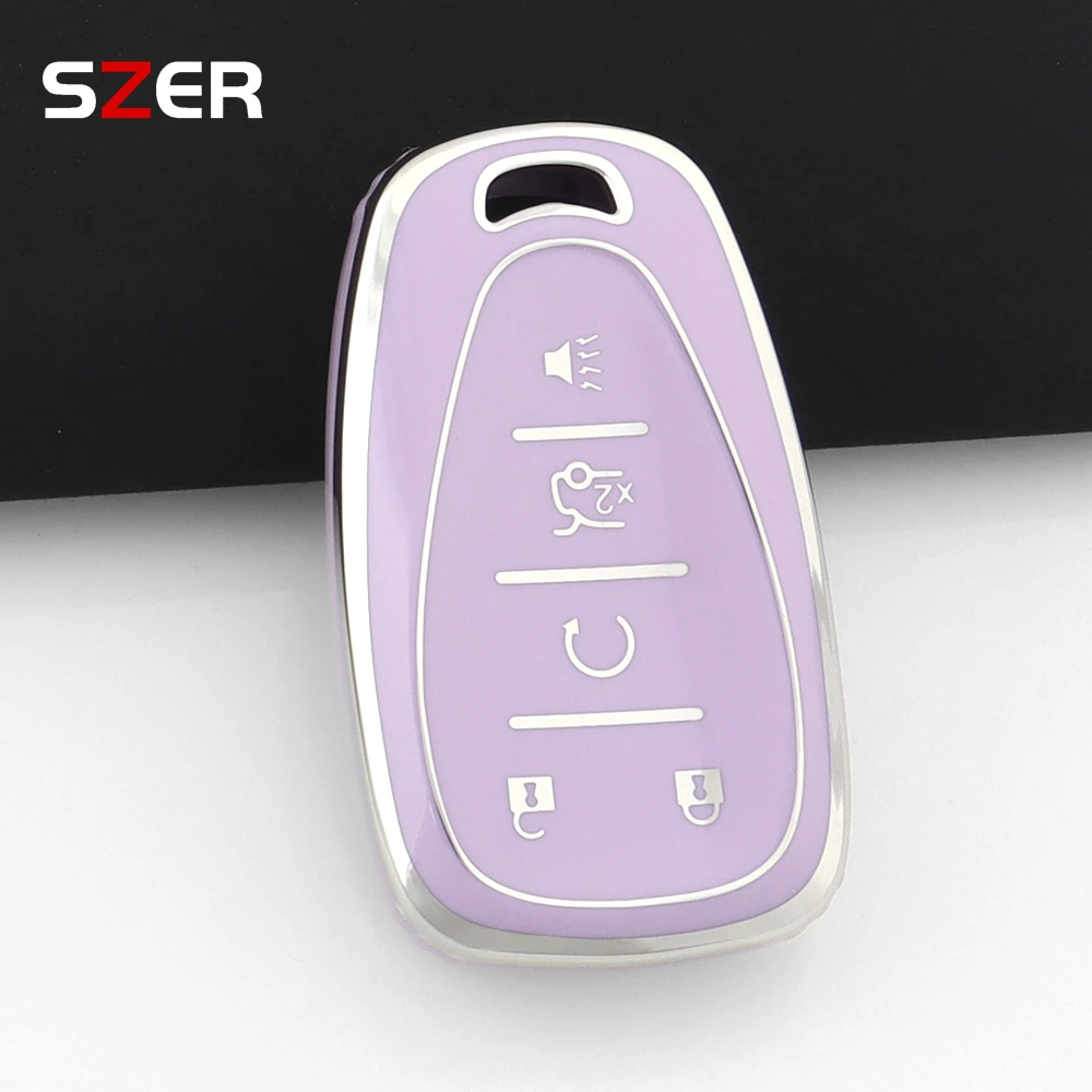 Premium TPU Car Key Case Cover with Keychain