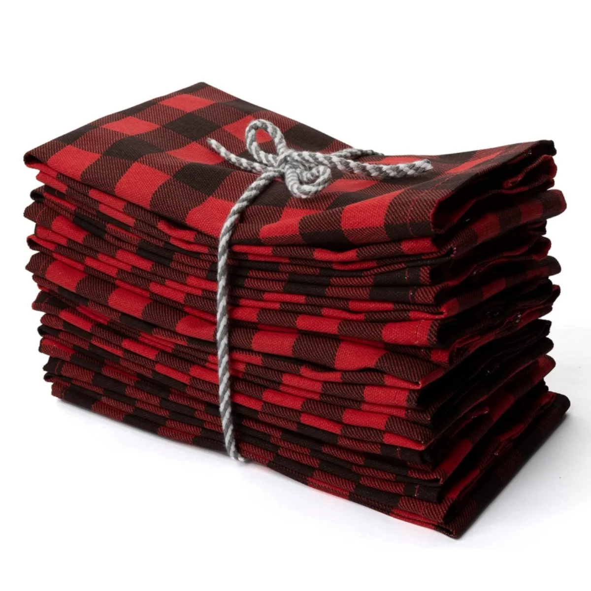 4pcs Table Napkin Christmas Cloth Napkins Red Soft Scottish Tartan Plaid Placemats Decorative Kitchen Festive Home Table Decor