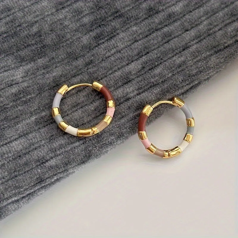 Colorful Geometric Retro Trend Drop Earrings for Women
