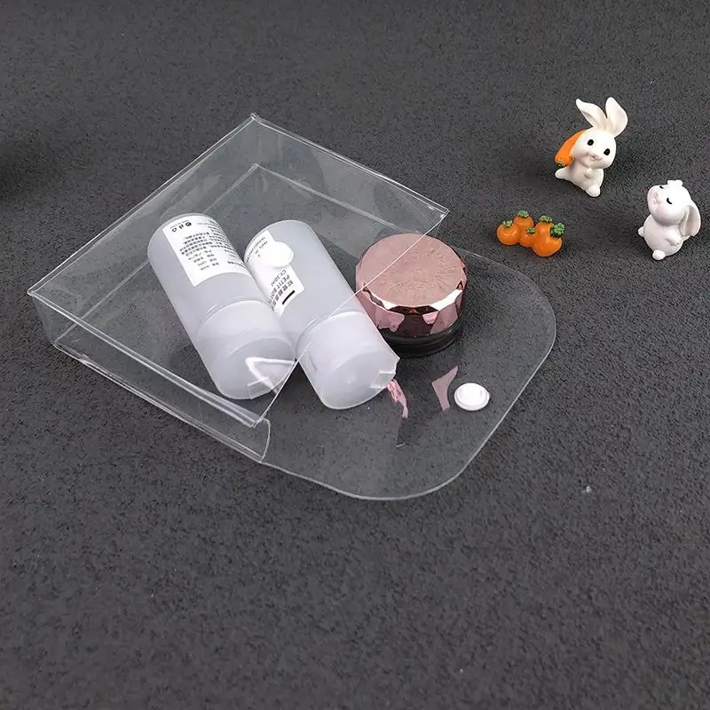 2pcs 여권 플라스틱 홀더 주최자 봉투 휴대용 투명 PVC 보관 가방