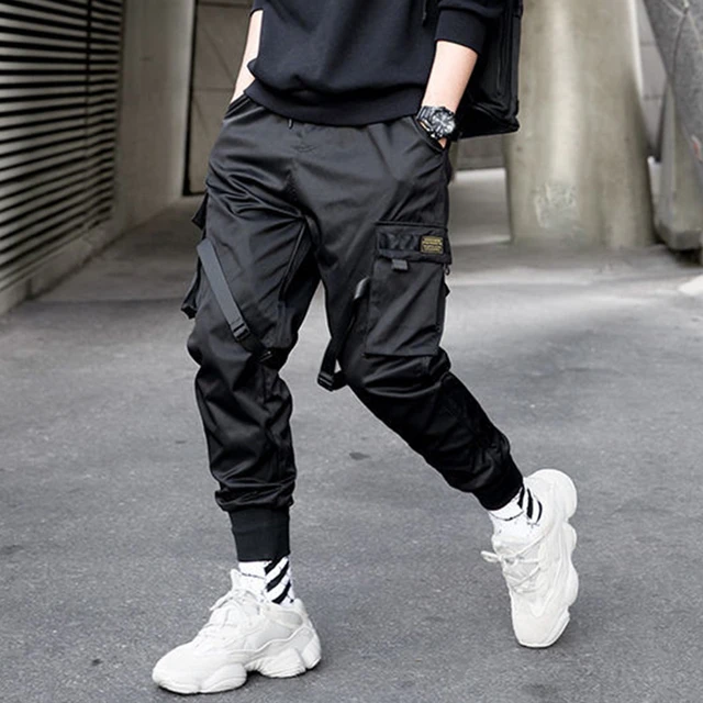 Pantalones de chándal Extra largos para hombre, ropa de gran tamaño con  bolsillos y cremallera, de cintura alta, 2023 - AliExpress