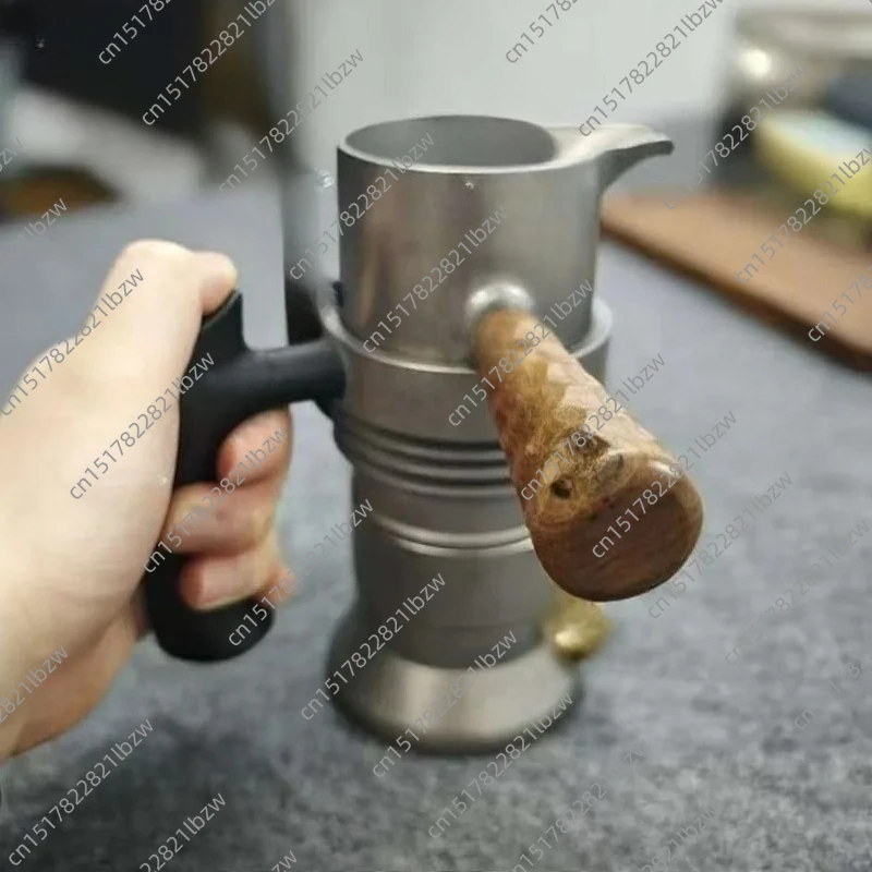 티타늄 에스프레소 메이커 - 야외용 고압 스팀 커피 머신