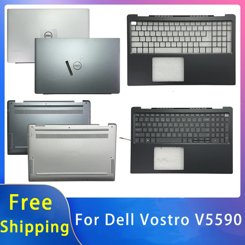 

New Original For Dell Vostro V5590 Replacemen Laptop Accessories Lcd Back Cover/Palmrest/Bottom/Keyboard Silvery Grey Blue