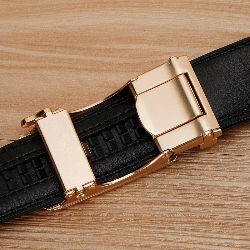 Golden Automatic Buckle Belt Men and Women Universal Fashion Casual Belts Red Blue Green Black Cinturon Female Waistband,