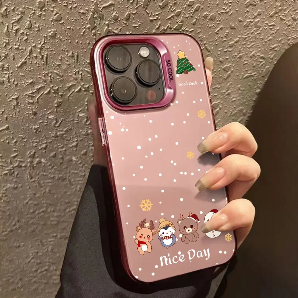 Luxury Silver IMD Fashion Christmas Pattern Phone Case Cover
