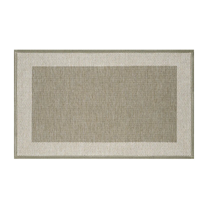 Entry Door Gold Braided Wire Foot Mat Corridor Outdoor Home Dirt Resistant Polyester Rug Rectangular Do Not Fade Carpet