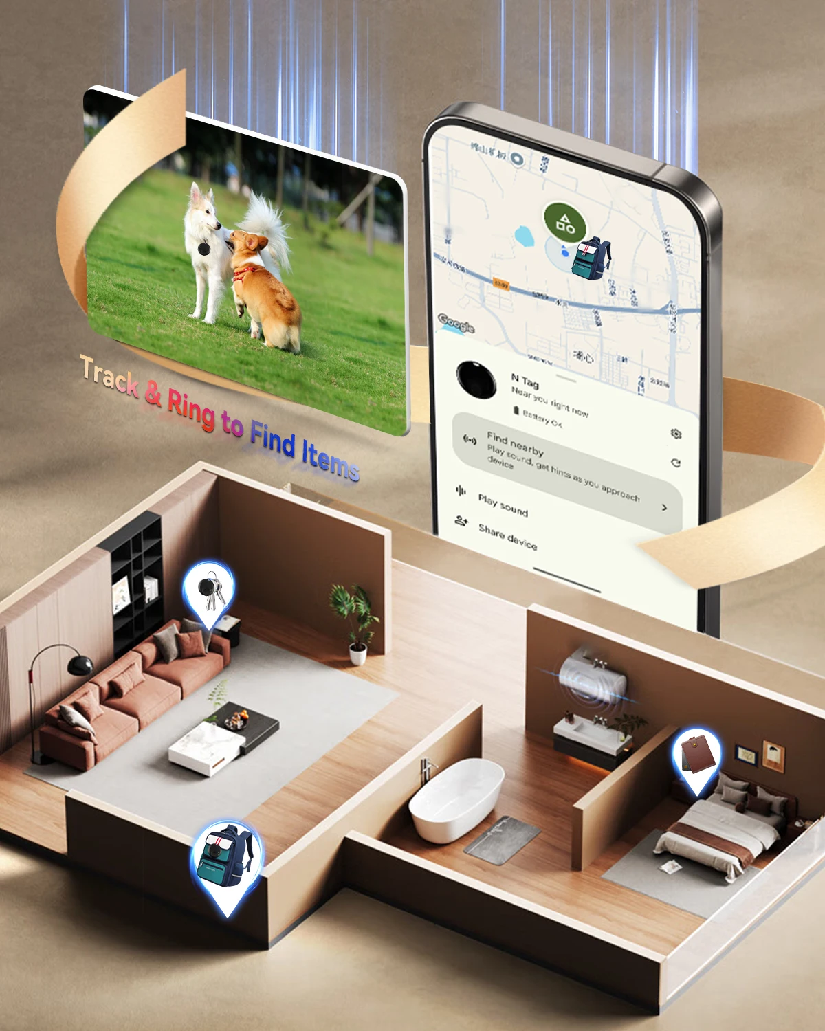 Bluetooth Tracker for Wallet Bag Pet