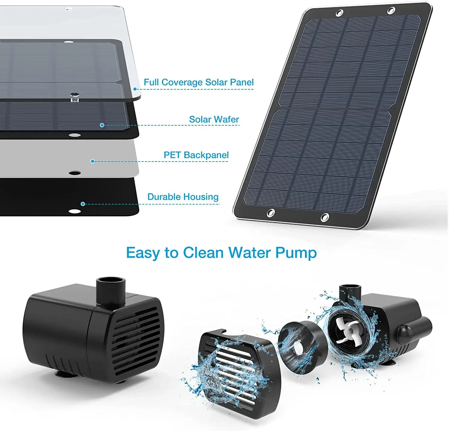 DIY Solar Water Fountain for Garden Decorate with Nozzles Water Pipe for Bird Bath Outdoor Fountain Ponds solar fountain water fountain solar fountain pump solar water pump garden pond fountain