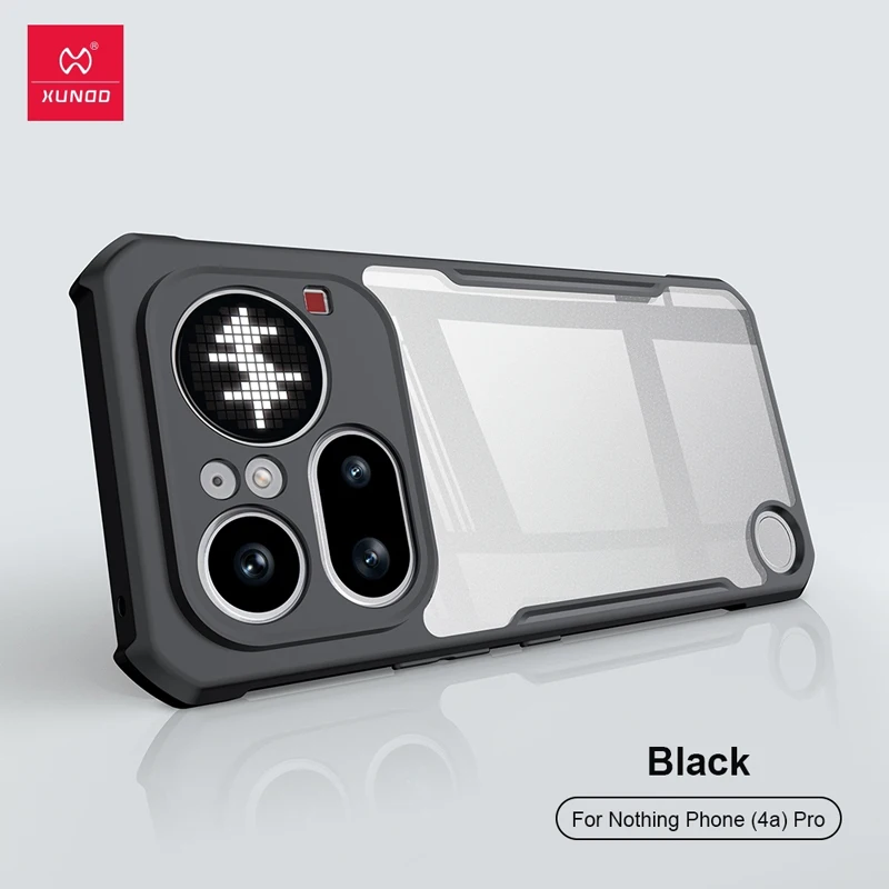Enhanced Shockproof Transparent Case with Airbag Cushioning and Camera Protection